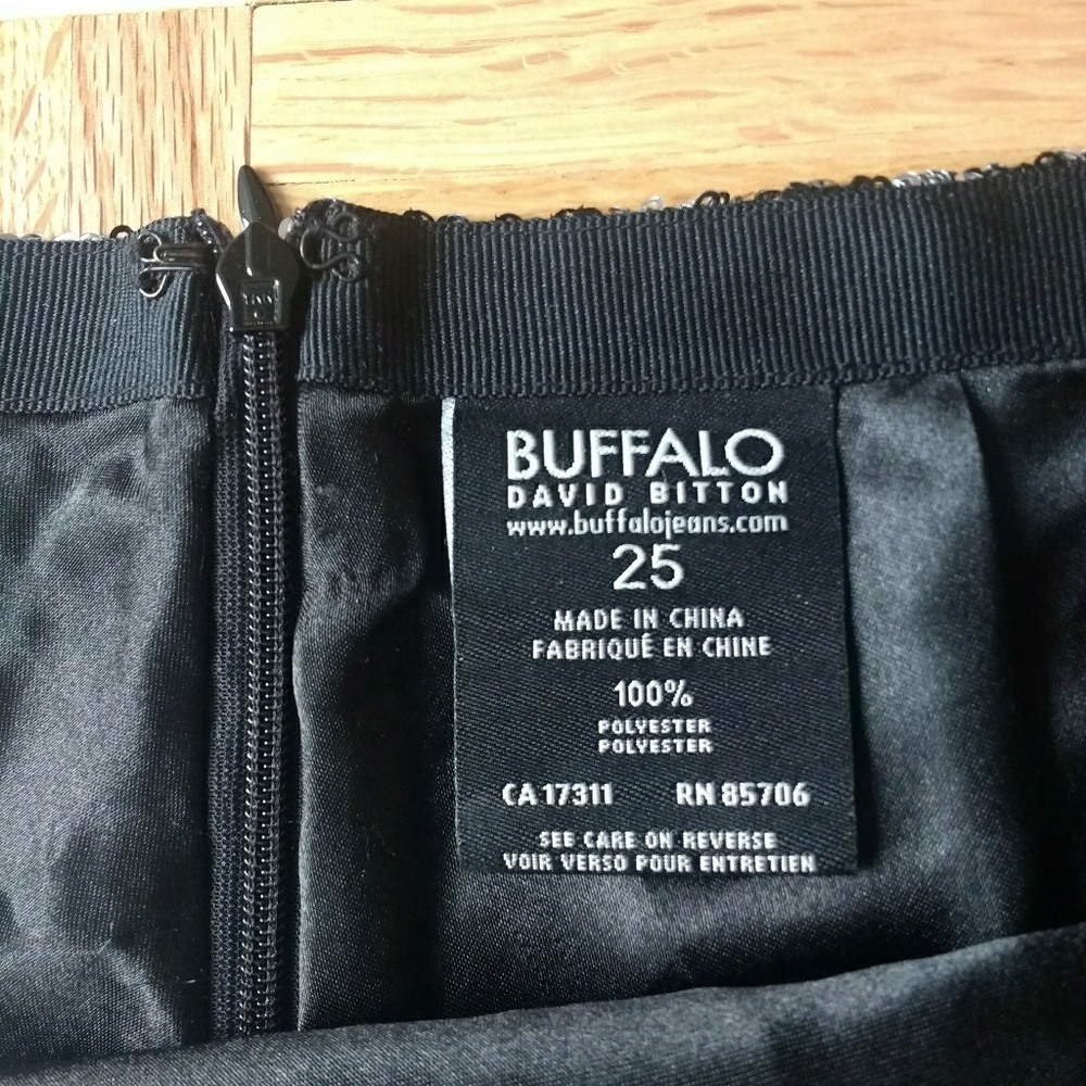 Buffalo David Bitton Black and Silver Sequin Skirt - Picture 3 of 3